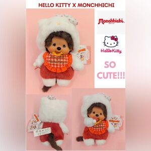 NWT! HELLO KITTY X MONCHHICHI COLLAB! SANRIO! HIGH QUALITY! COLLECTIBLE! 5 ⭐️’S
